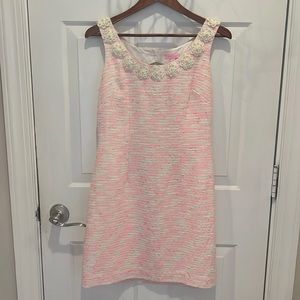 Lilly Pulitzer size 6 pink, white & gold with pearls.
